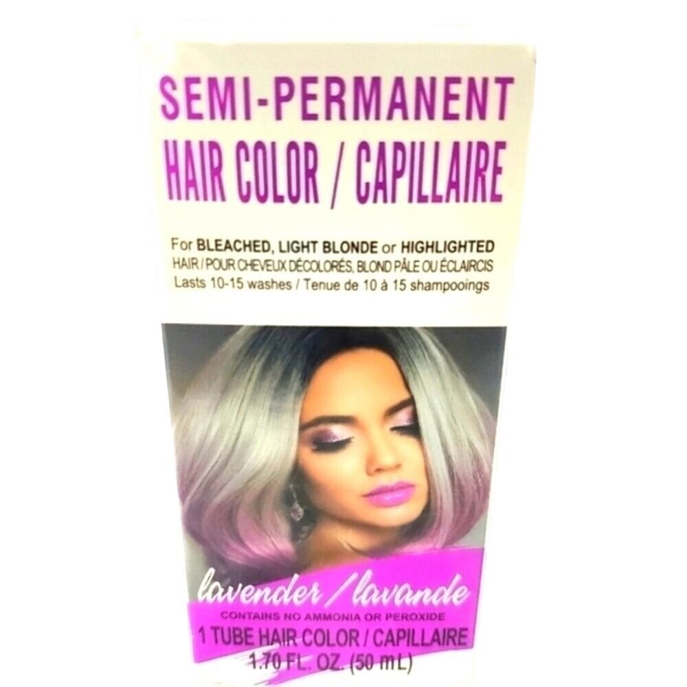 Semi Permanent Lavender Hair Color Bleached Blonde Highlighted + Makeup Bag - Picture 2 of 7